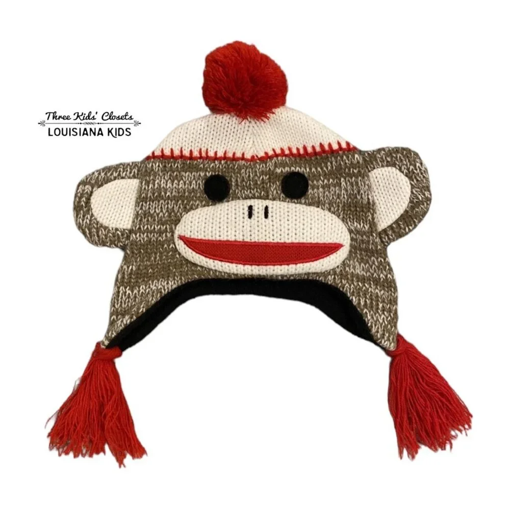 Sock Monkey 2-4Y Winter Hat